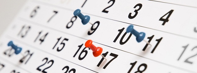 calendar of holidays